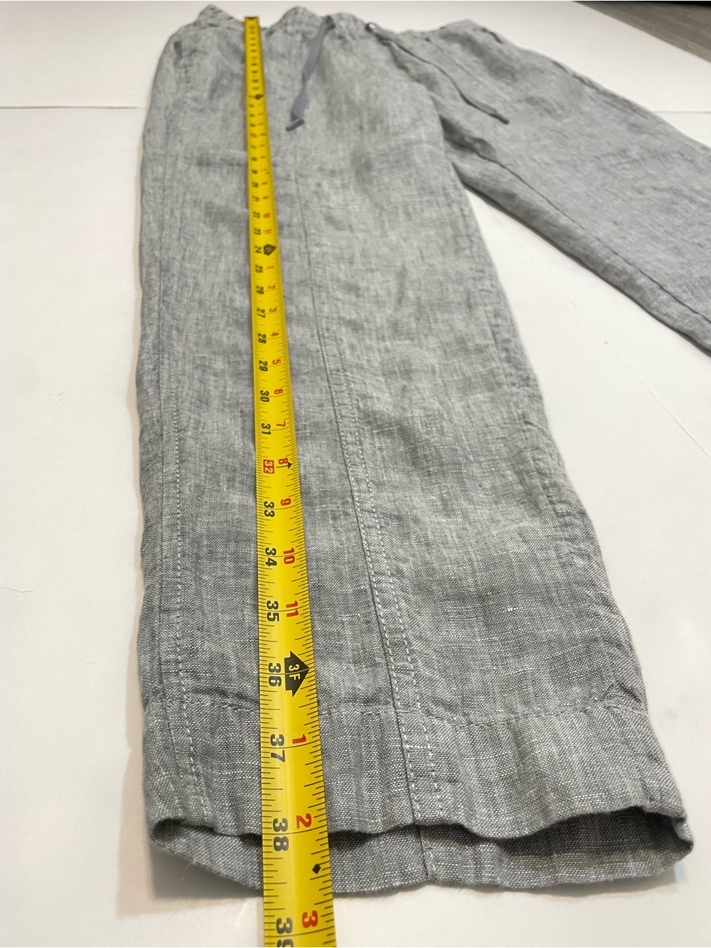 Athleta Bali 100% Linen Gray Women’s Ankle Pants Size S - Picture 3 of 11